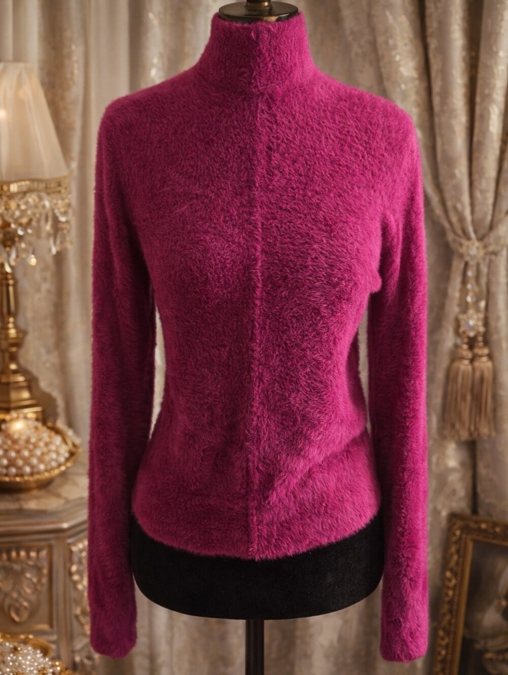 Fashion Nova Bold Pink Turtleneck Sweater